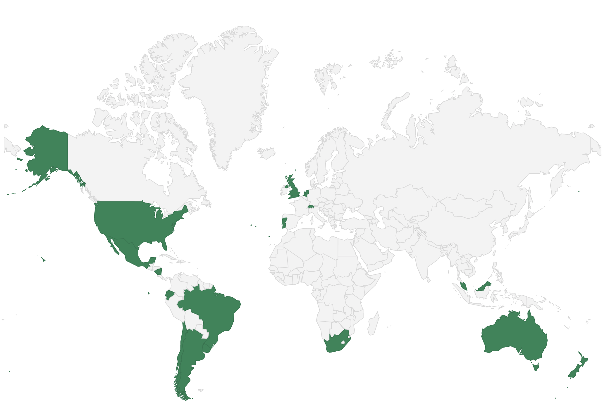 A world map displaying where Pasture.io customers are located.